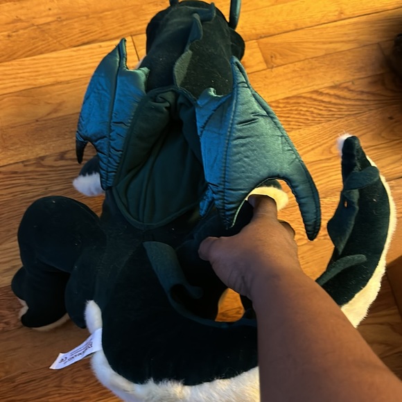 Folkmanis Green Dragon Plush puppet Vintage Stuffed animal toy - Picture 4 of 5